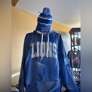 Lions Hoodie 2X By Badger And Lions Football Beanie Lot
